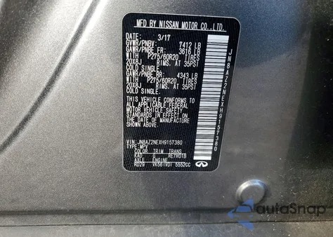 2017 Infiniti Qx80 Base z USA, uszkodzony, nr VIN JN8AZ2NEXH9157380